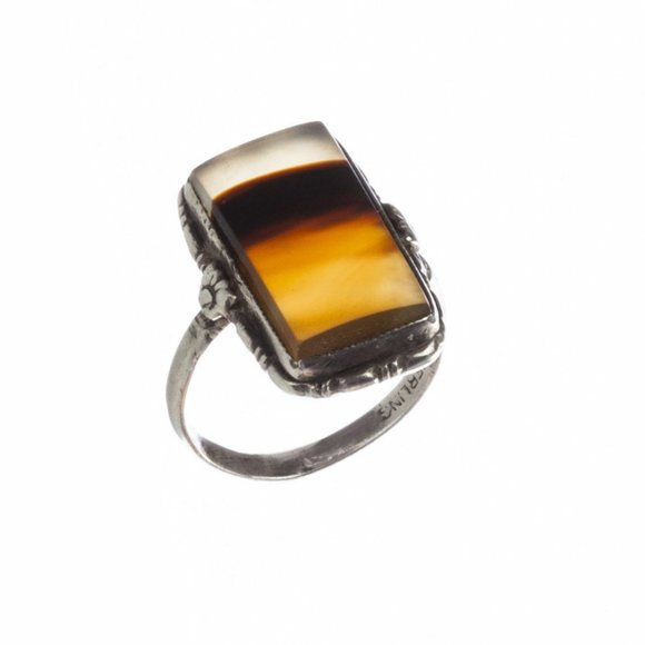 Victorian Banded Agate Ring